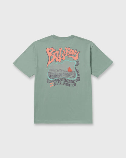 Billabong Men's Morning Haze Regular Short Sleeve T-Shirt - Mineral Blue