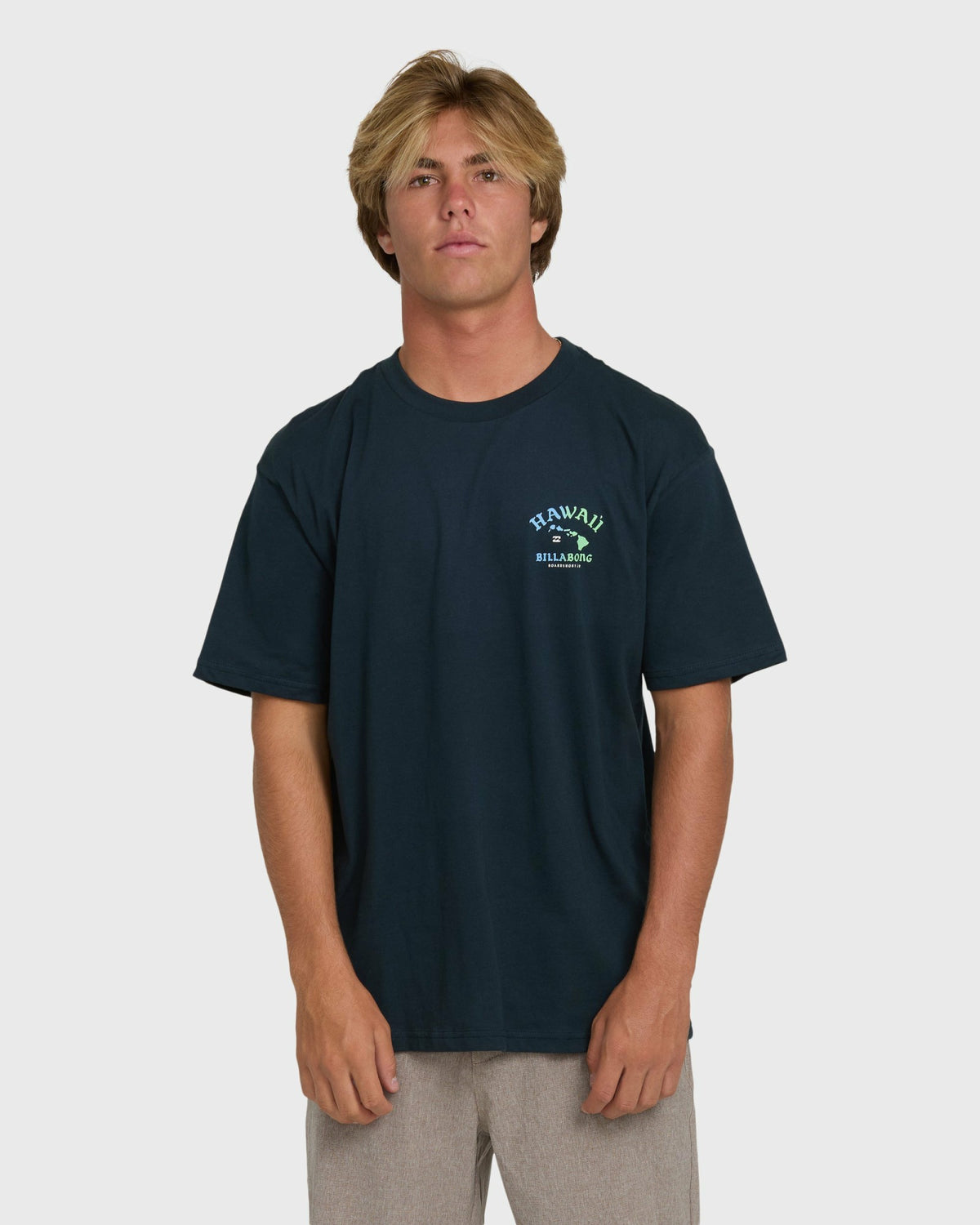 Billabong Men's Island Chain Hawaii Regular Short Sleeve Tee - Navy