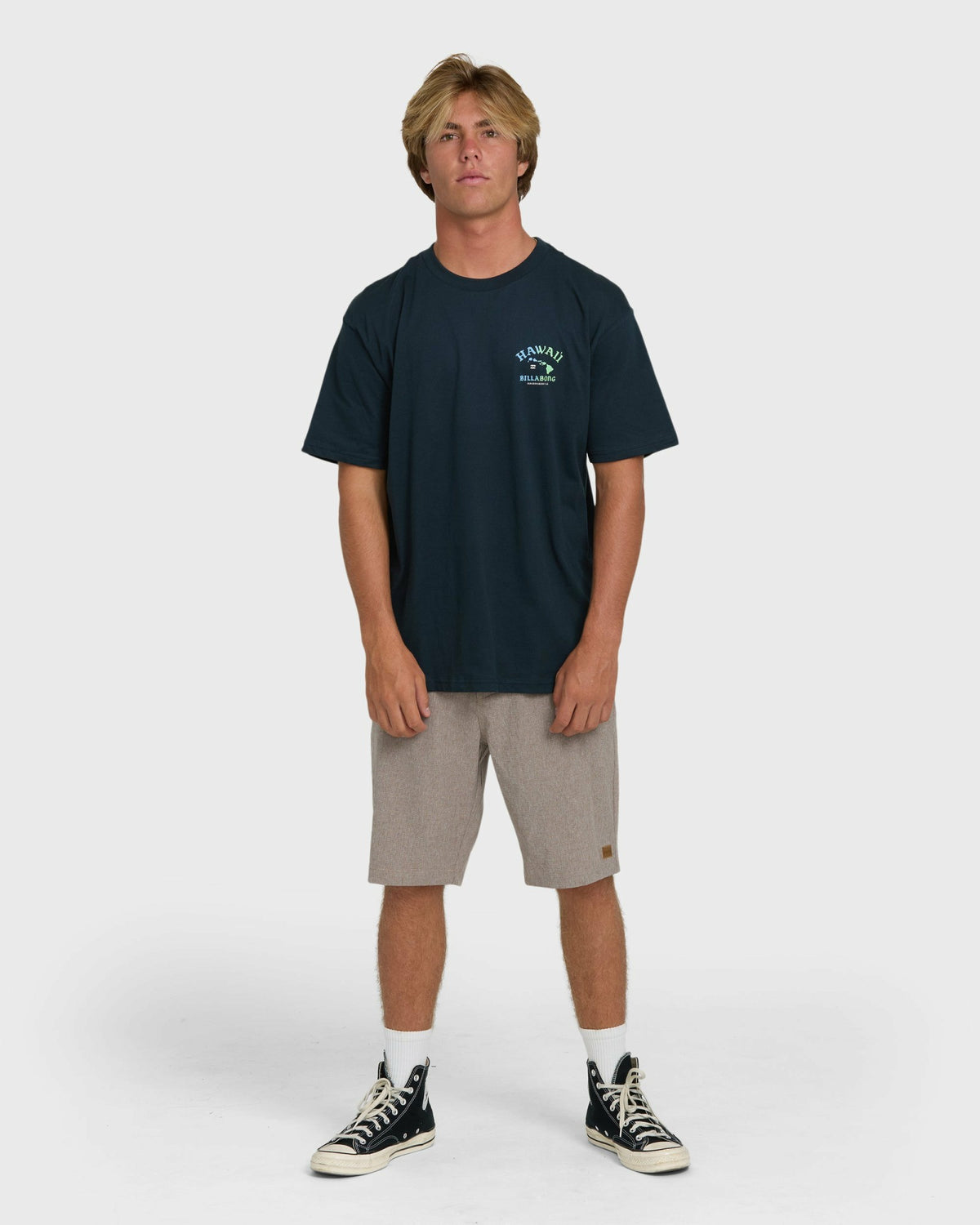 Billabong Men's Island Chain Hawaii Regular Short Sleeve Tee - Navy