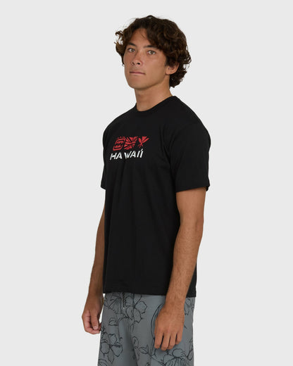 Billabong Men's Kahili Hawaii Regular Short Sleeve Tee - Black