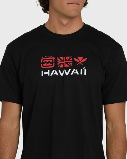 Billabong Men's Kahili Hawaii Regular Short Sleeve Tee - Black