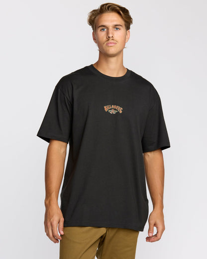 Billabong Men's Rose Arch Regular Short Sleeve T-Shirt - Washed Black