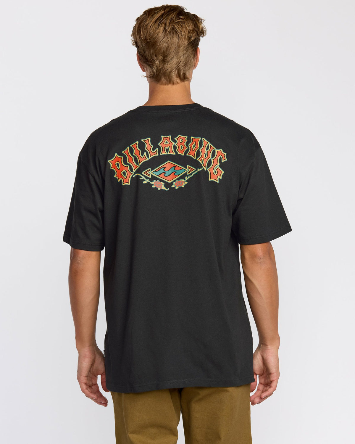 Billabong Men's Rose Arch Regular Short Sleeve T-Shirt - Washed Black