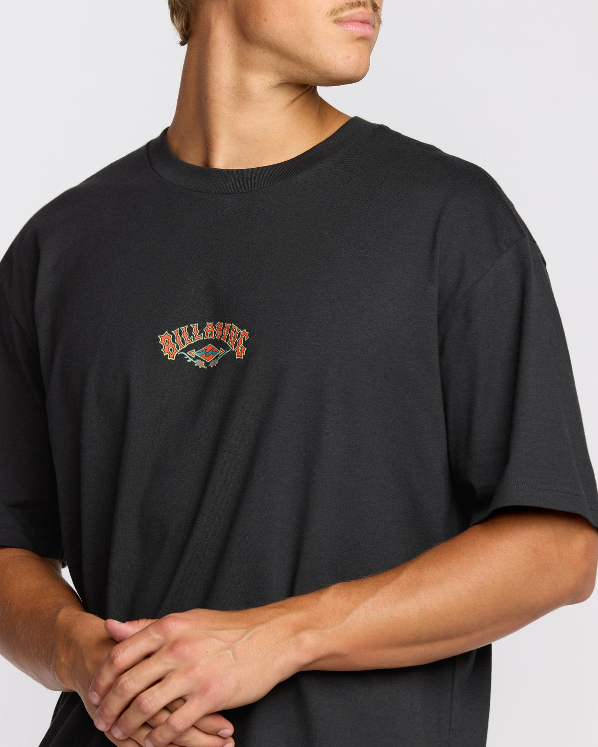 Billabong Men's Rose Arch Regular Short Sleeve T-Shirt - Washed Black