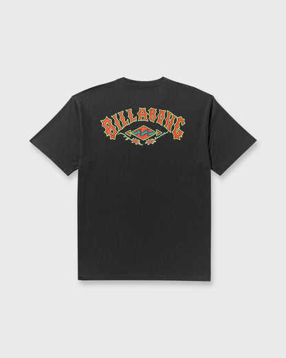 Billabong Men's Rose Arch Regular Short Sleeve T-Shirt - Washed Black