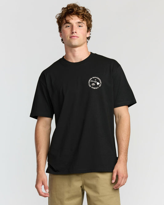 Billabong Men's Aloha Island Hi Regular Short Sleeve T-Shirt - Washed Black