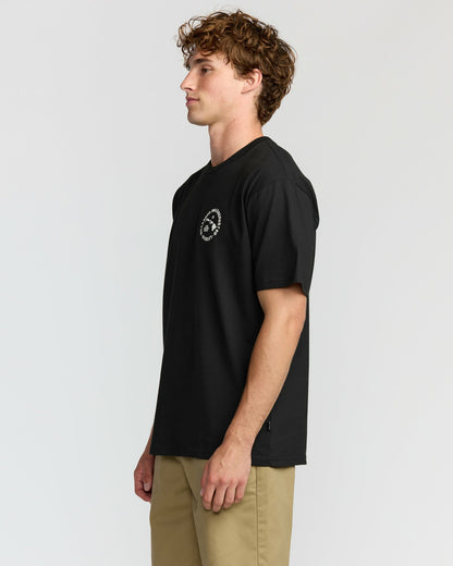 Billabong Men's Aloha Island Hi Regular Short Sleeve T-Shirt - Washed Black