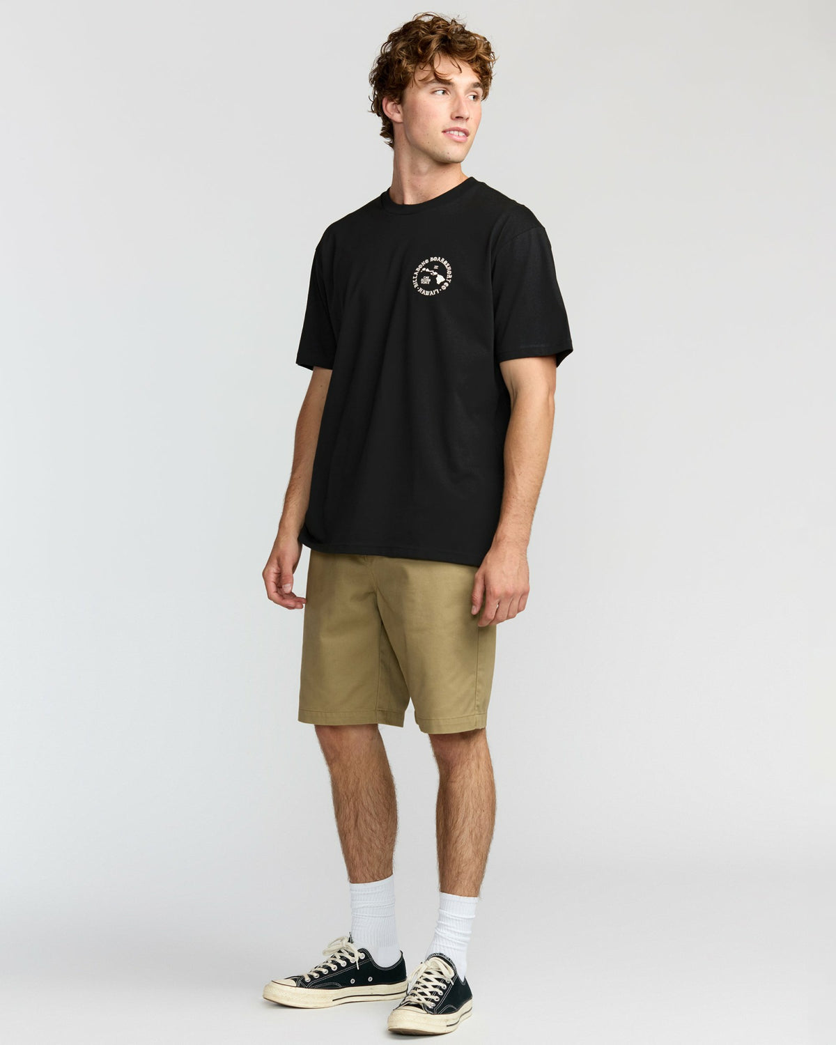 Billabong Men's Aloha Island Hi Regular Short Sleeve T-Shirt - Washed Black