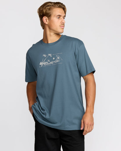 Billabong Men's Beach Club Premium Short Sleeve T-Shirt - Steel Blue