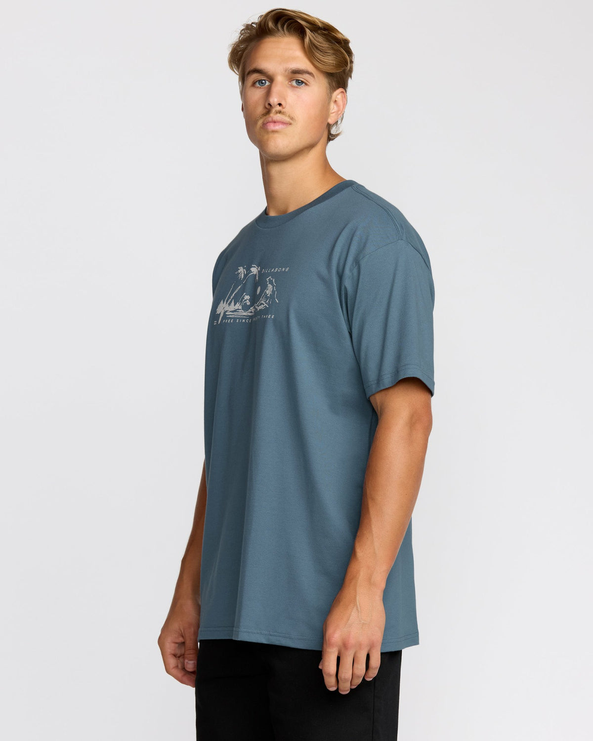 Billabong Men's Beach Club Premium Short Sleeve T-Shirt - Steel Blue