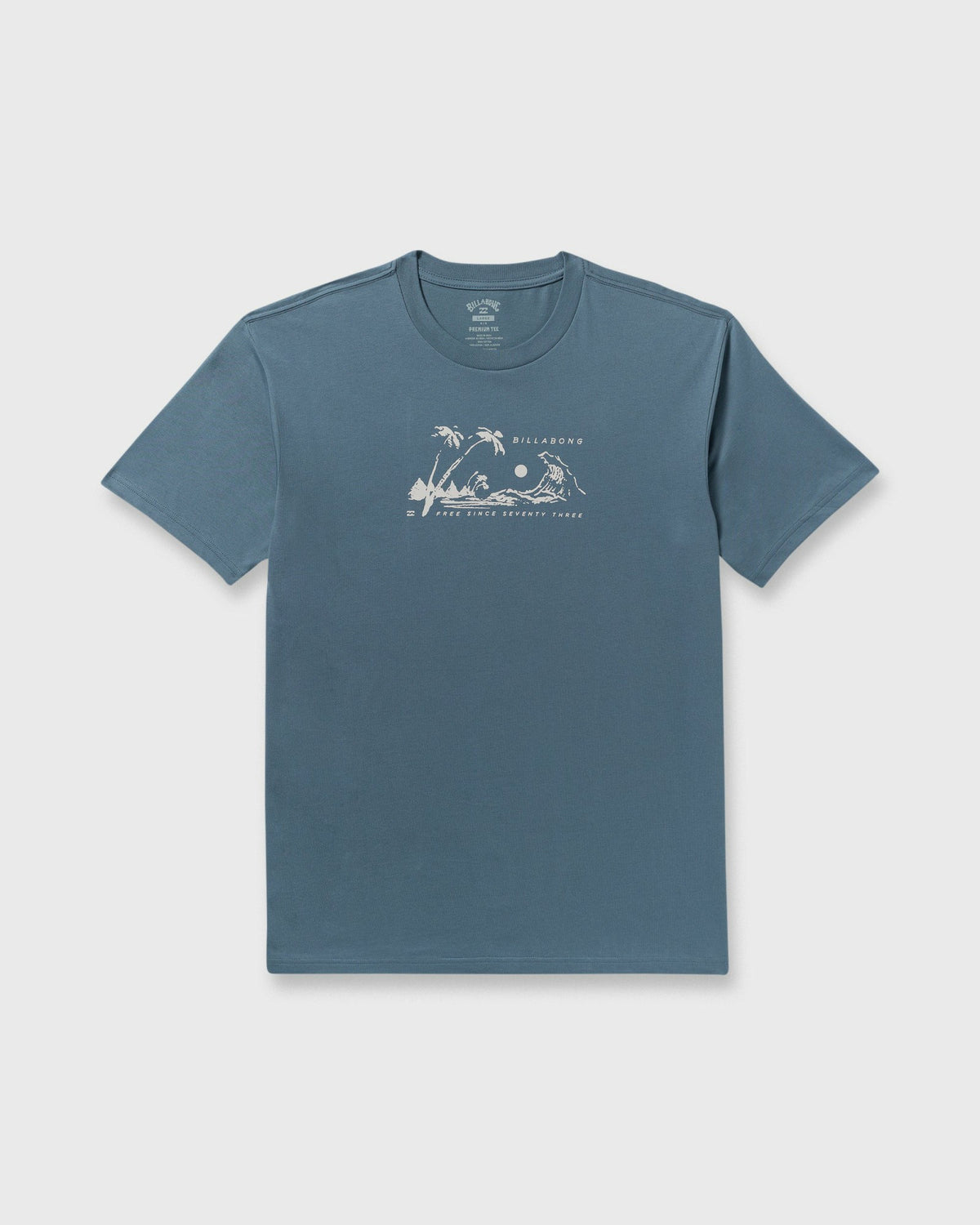 Billabong Men's Beach Club Premium Short Sleeve T-Shirt - Steel Blue
