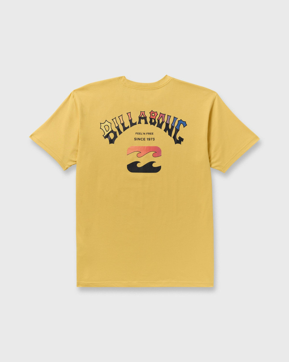 Billabong Men's Arch Fade Premium Short Sleeve T-Shirt - Dust Yellow