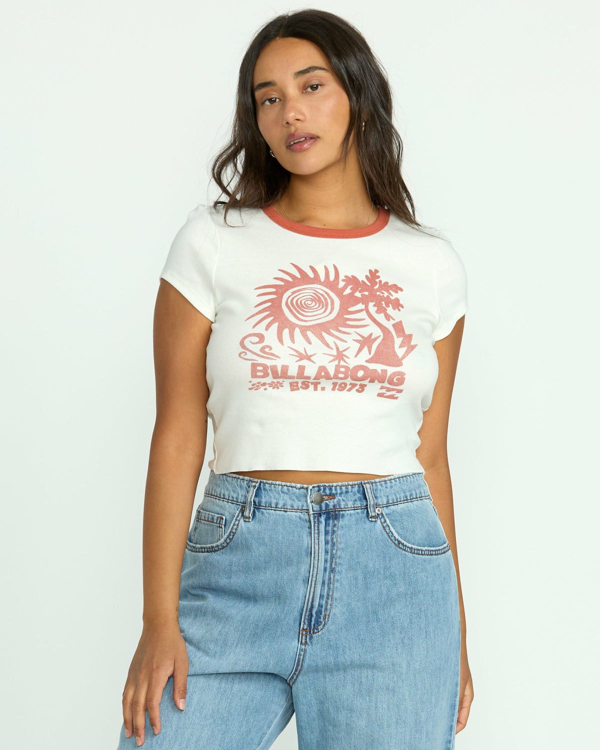 Billabong Women's Electric Feeling Tee - Salt Crystal