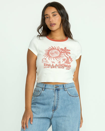 Billabong Women's Electric Feeling Tee - Salt Crystal