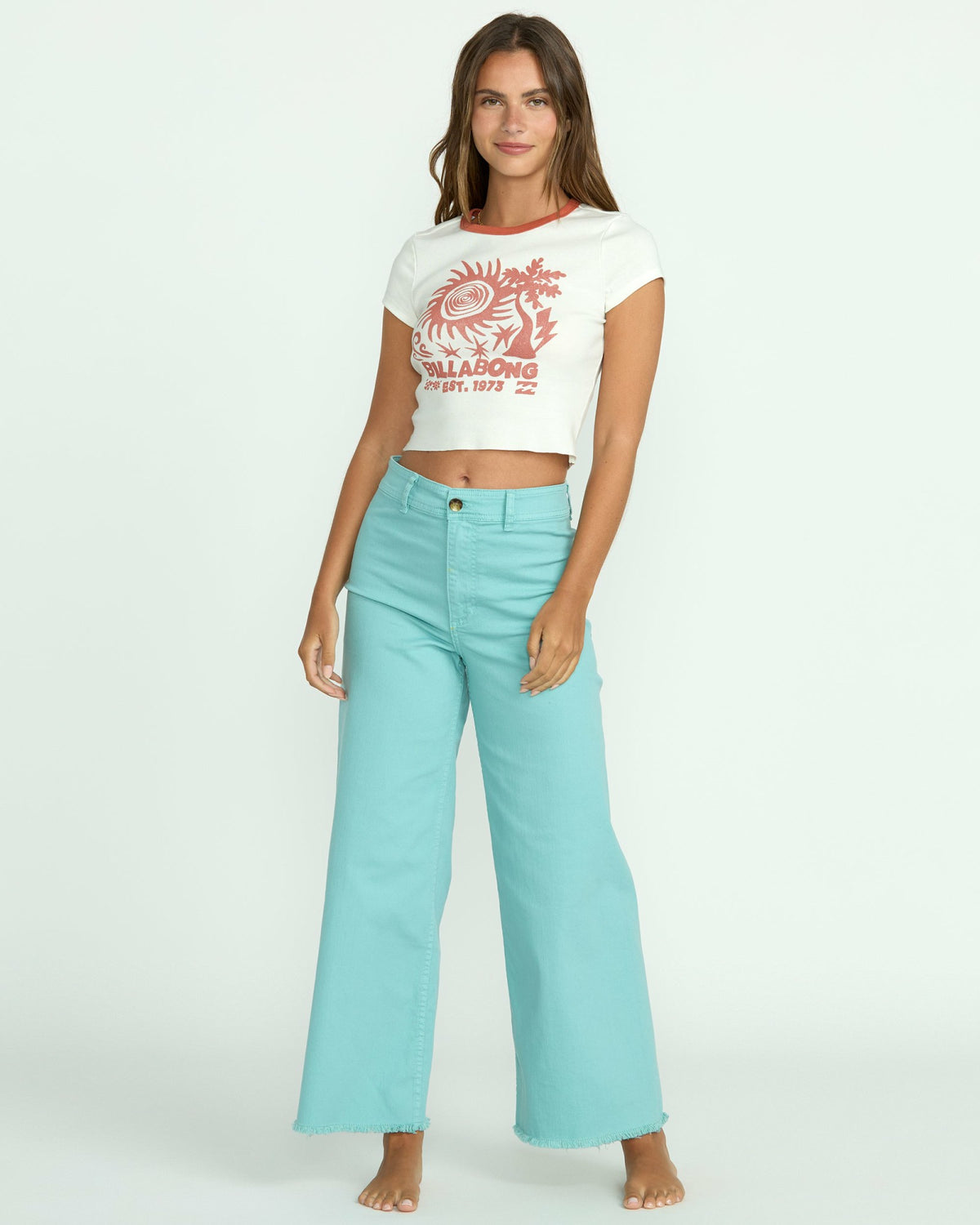 Billabong Women's Electric Feeling Tee - Salt Crystal