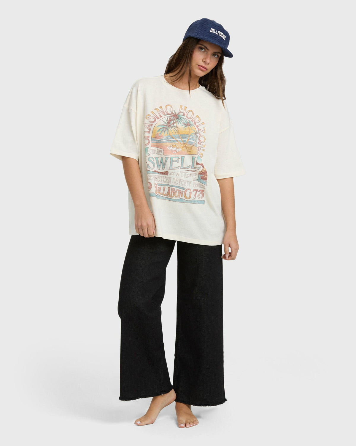Billabong Women's The Sun Rises Short Sleeve T-Shirt - Whitecap