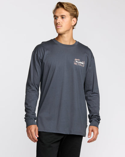 Billabong Men's Lounge Regular Long Sleeve T-Shirt - Midnight Blue