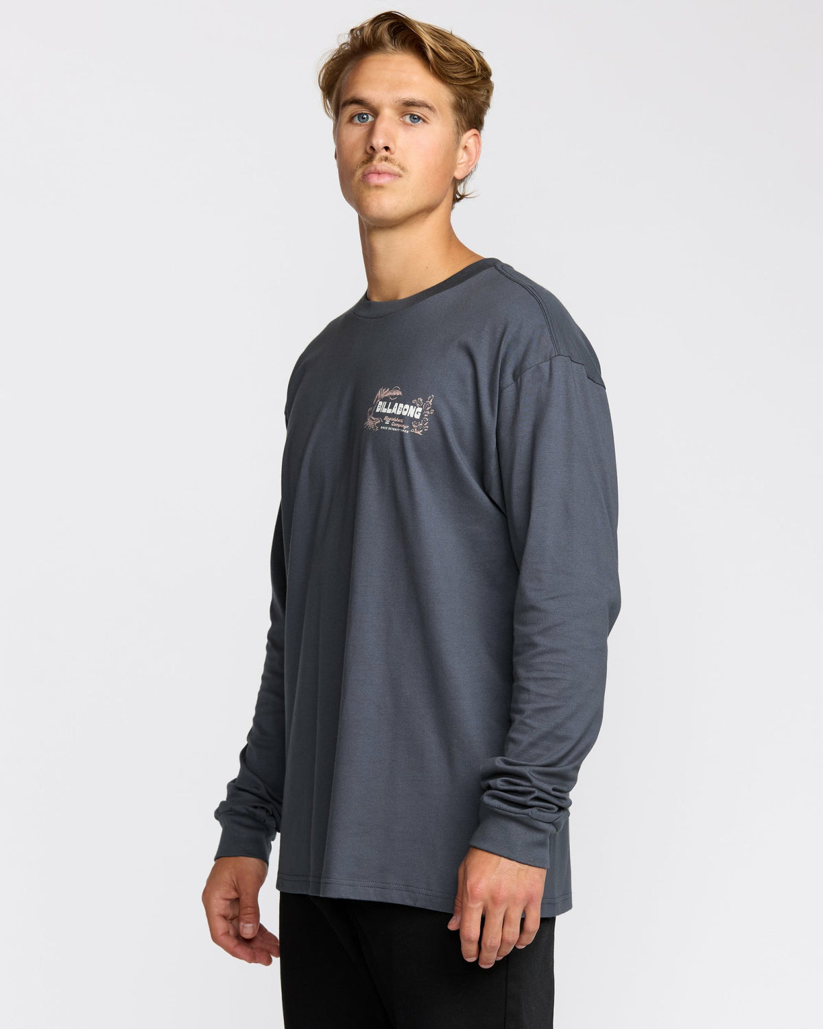 Billabong Men's Lounge Regular Long Sleeve T-Shirt - Midnight Blue