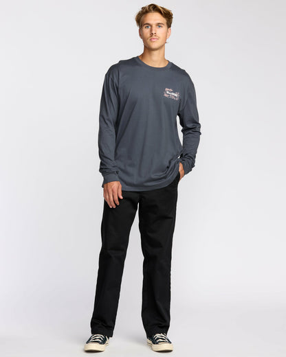 Billabong Men's Lounge Regular Long Sleeve T-Shirt - Midnight Blue