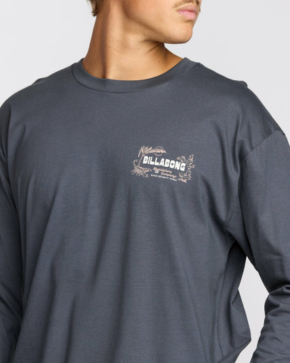 Billabong Men's Lounge Regular Long Sleeve T-Shirt - Midnight Blue