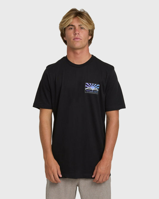 Billabong Men's Haleiwa Rising Sun Short Sleeve T-Shirt - Black
