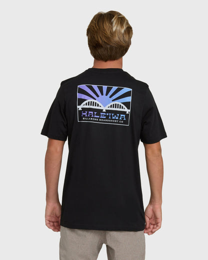 Billabong Men's Haleiwa Rising Sun Short Sleeve T-Shirt - Black