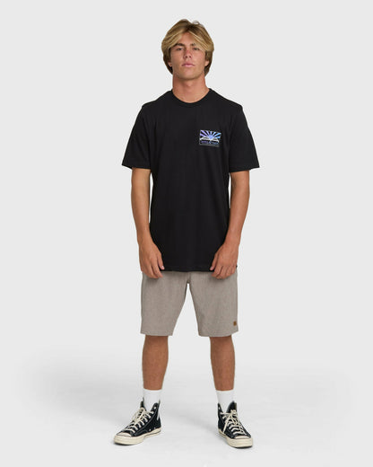 Billabong Men's Haleiwa Rising Sun Short Sleeve T-Shirt - Black