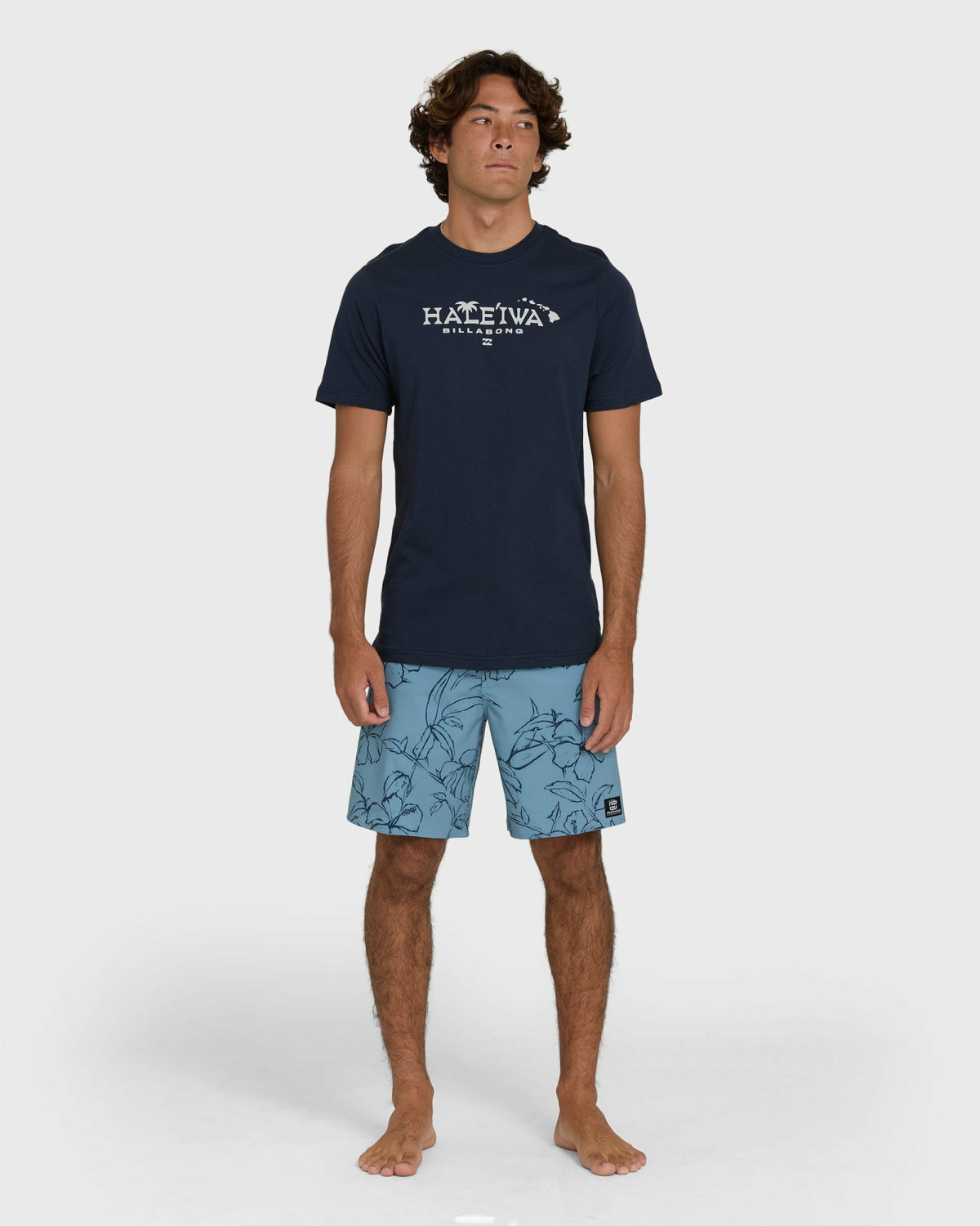 Billabong Men's Haleiwa Palm Short Sleeve T-Shirt - Navy