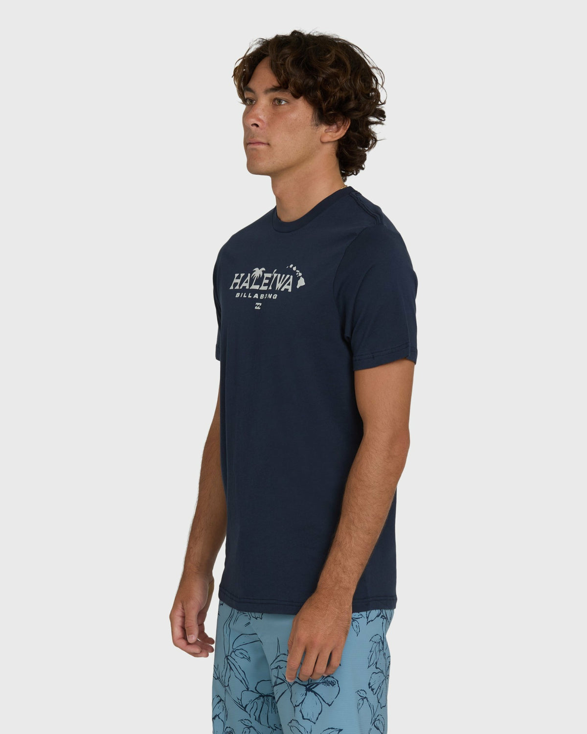 Billabong Men's Haleiwa Palm Short Sleeve T-Shirt - Navy