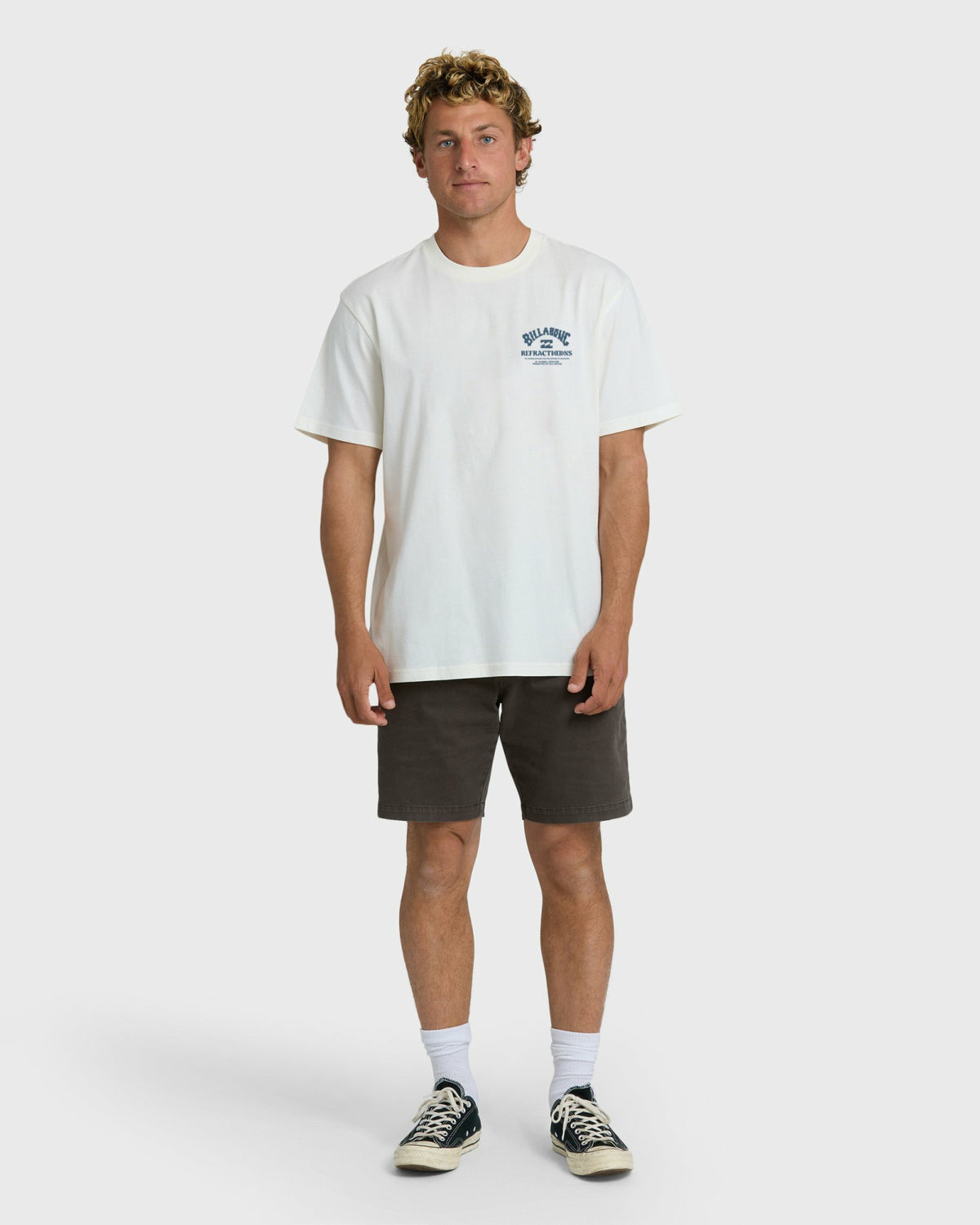 Billabong Men's Flower Premium Short Sleeve T-Shirt - Off White