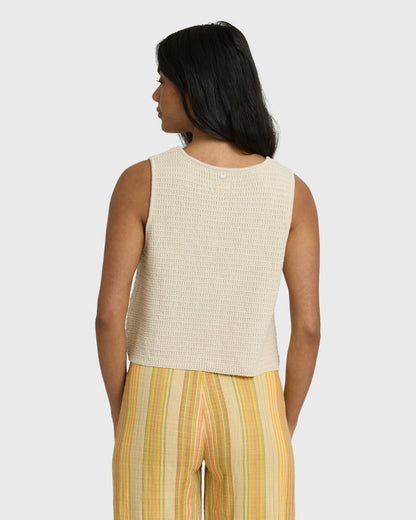 Billabong Women's Need Now Sweater Tank Top - White Cap