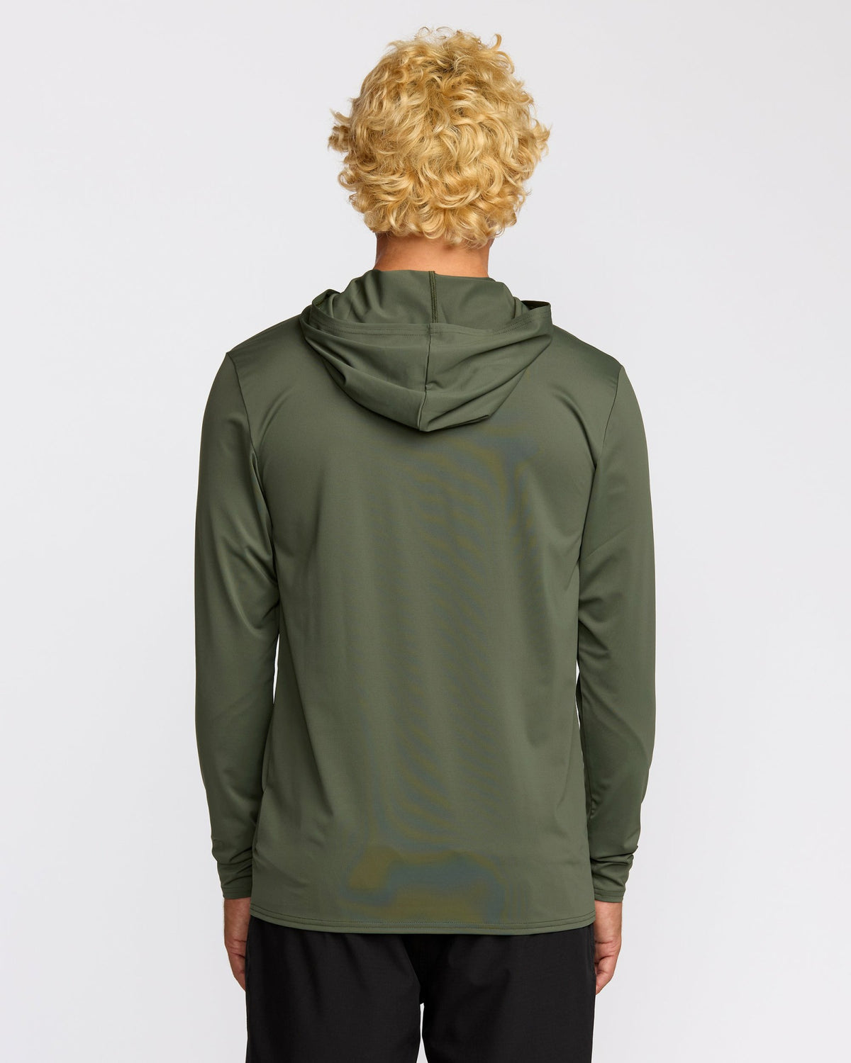 Billabong Men's Arch Mesh Long Sleeve Hooded Surf Tee - Dark Military