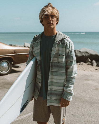 Billabong Men's Baja Long Sleeve Flannel Shirt - Oatmeal