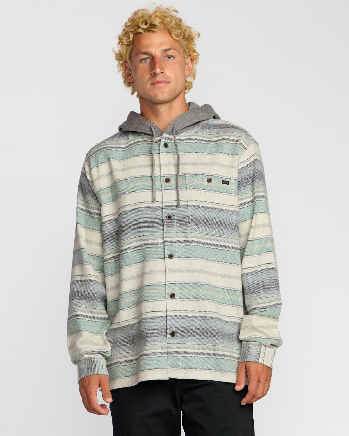 Billabong Men's Baja Long Sleeve Flannel Shirt - Oatmeal