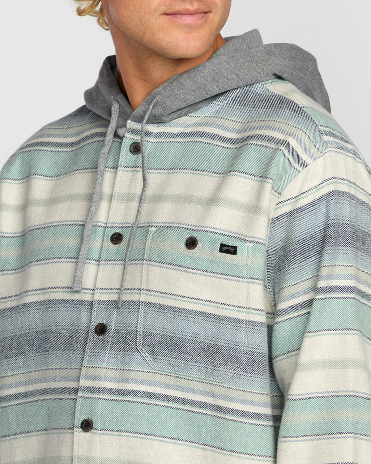 Billabong Men's Baja Long Sleeve Flannel Shirt - Oatmeal