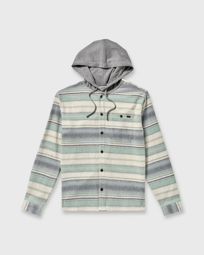 Billabong Men's Baja Long Sleeve Flannel Shirt - Oatmeal