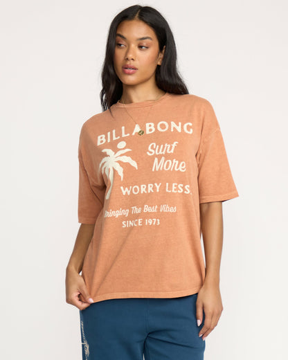 Billabong Women's Jumps In Water Short Sleeve Tee - Sunburnt
