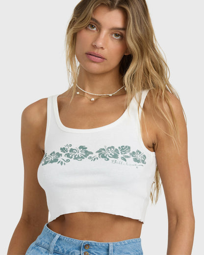 Billabong Women's Tropical Mixer Tank - Salt Crystal