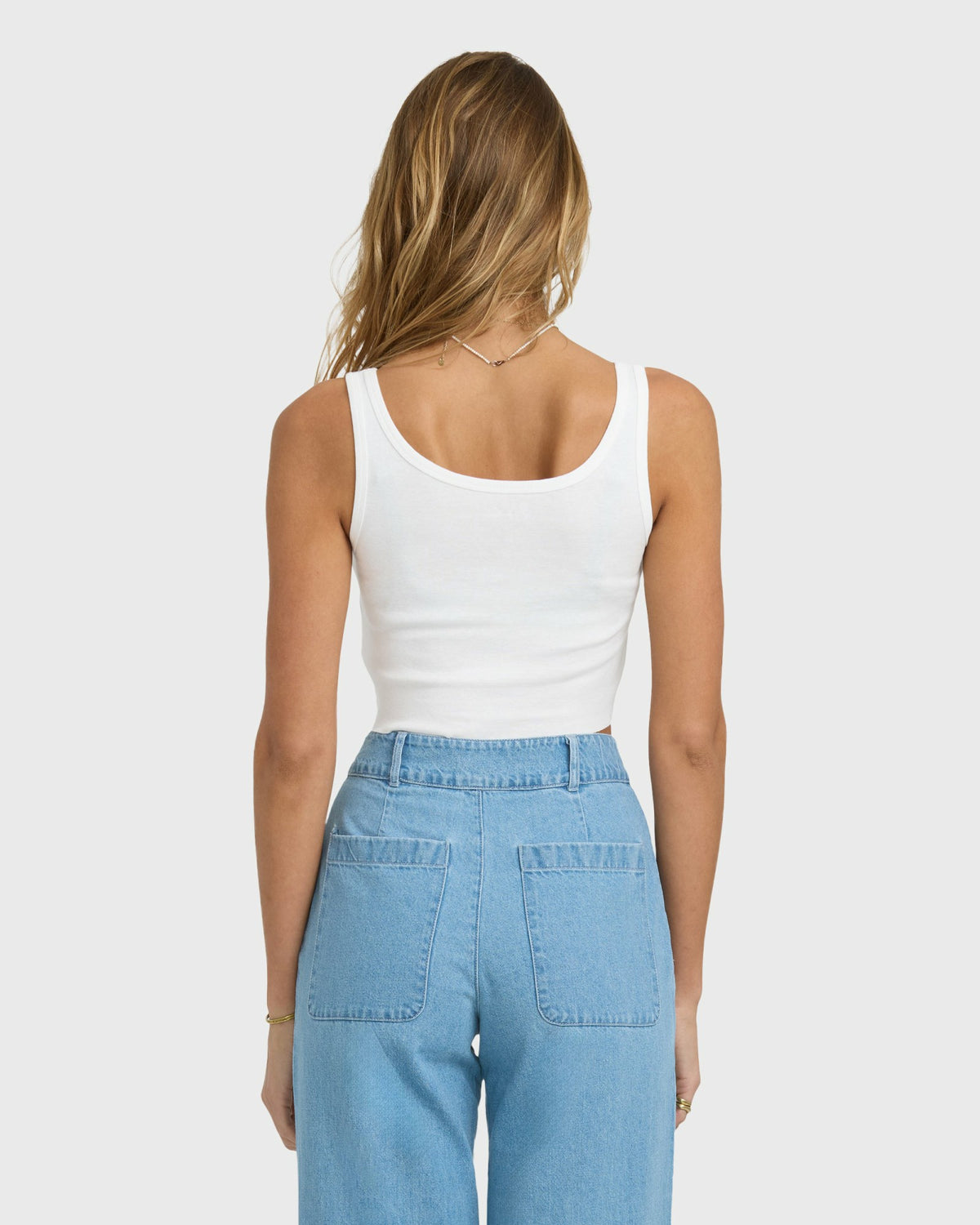 Billabong Women's Tropical Mixer Tank - Salt Crystal
