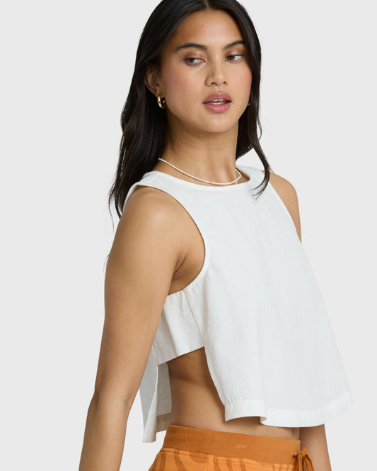 Billabong Women's So Breezy Tank - Salt Crystal