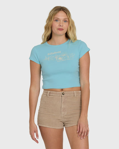 Billabong Women's Desert Bound Short Sleeve T-Shirt - Laguna Blue