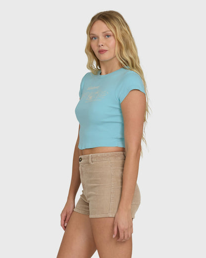 Billabong Women's Desert Bound Short Sleeve T-Shirt - Laguna Blue