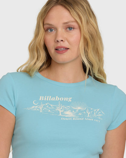 Billabong Women's Desert Bound Short Sleeve T-Shirt - Laguna Blue